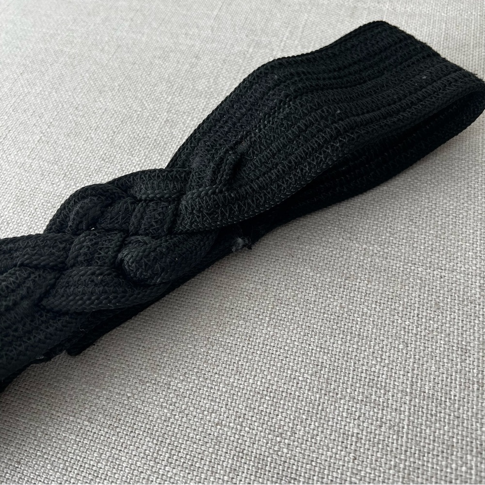 FRENCH CONNECTION Black Braided Belt